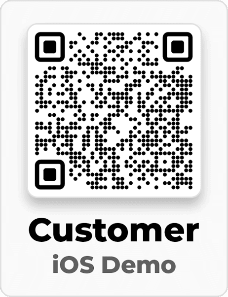 QR code to install the Customer App demo on iOS